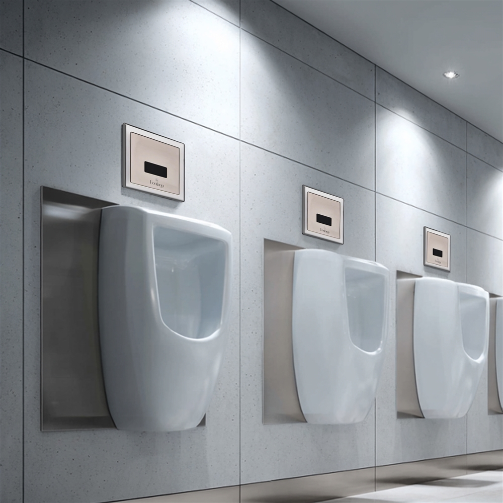 Touchless commercial flush valve installed for a clean public restroom comparison guide