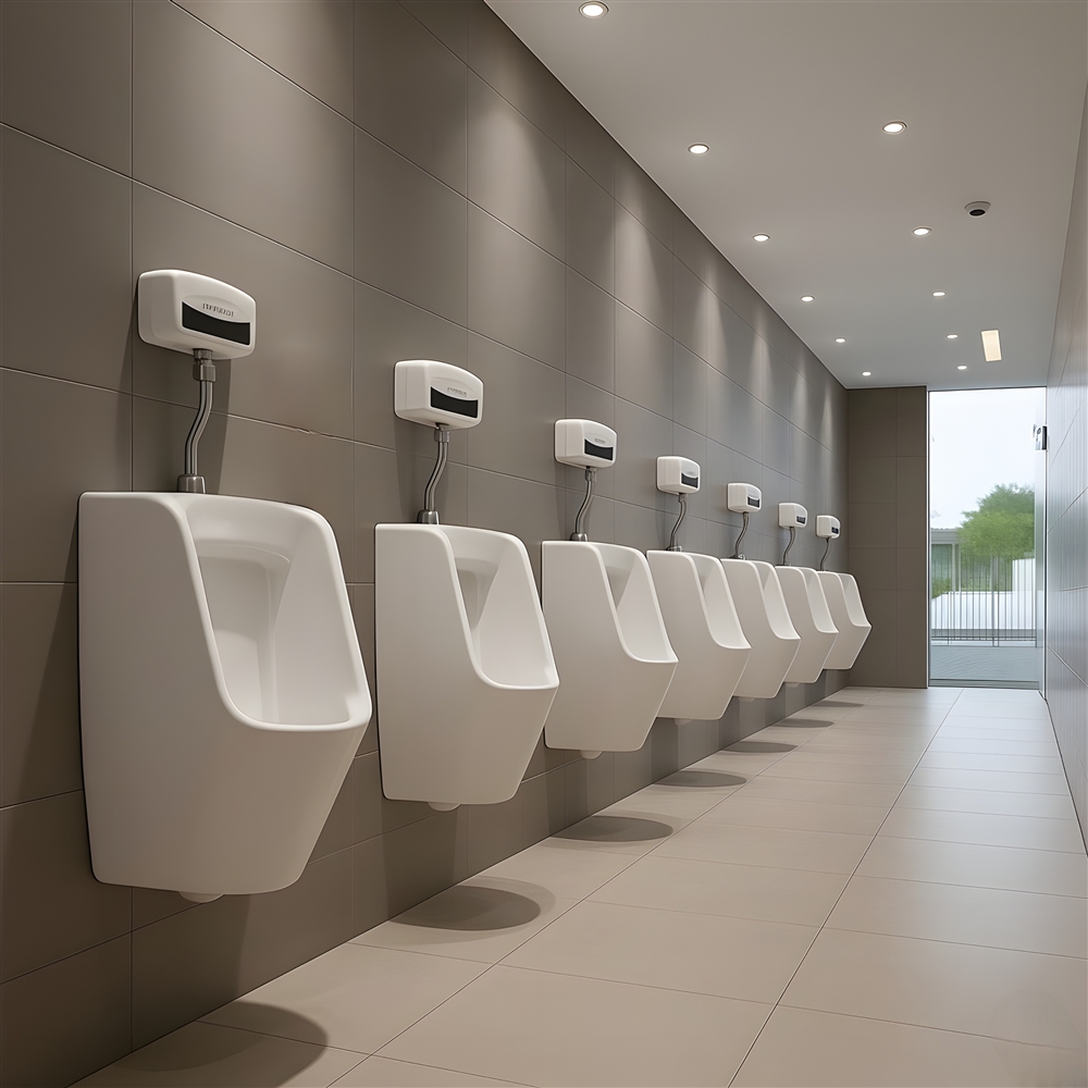 Specification PDF and installation manual for an automatic flush valve