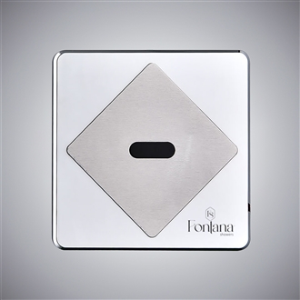 Light gold automatic sensor flush valve for commercial restroom maintenance planning