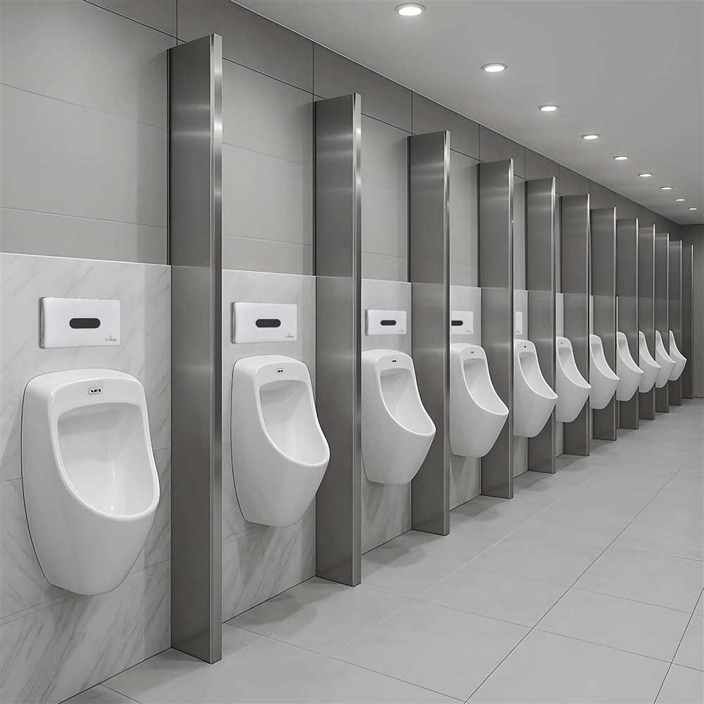 Chrome commercial auto flush fixture for ASHRAE 188 building water management programs